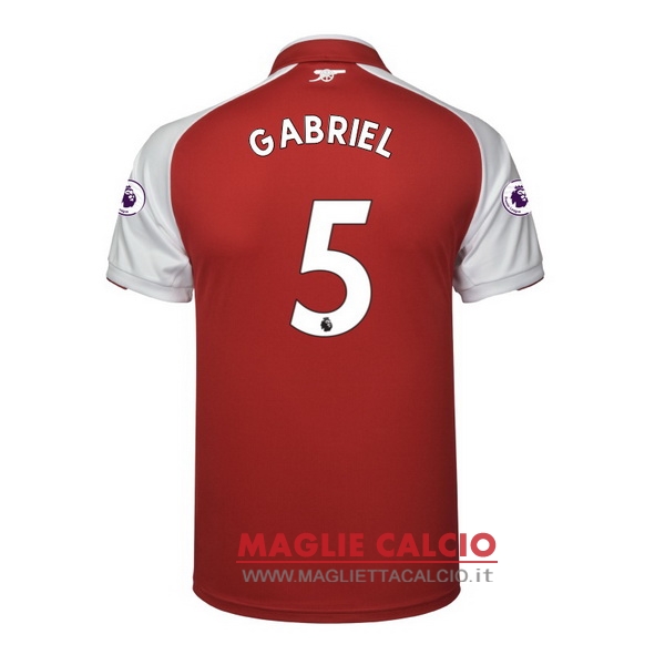 nuova maglietta arsenal 2017-2018 gabriel 5 prima